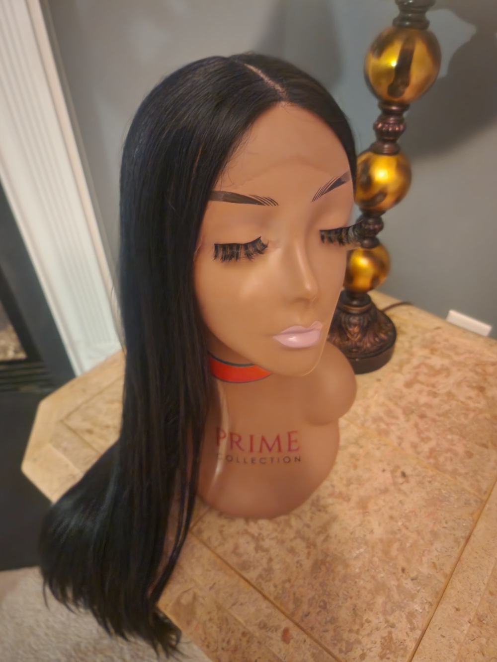 Pure Collection Women’s Straight Black Wig - Sleek Center Part 30"